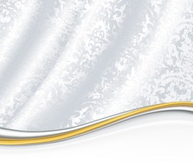 Bright White floral vector backgrounds set 04