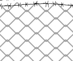 Fence made of Metal wire vector background graphic 02