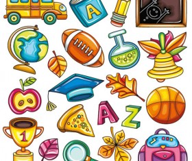 Elements of School design icon vector 01