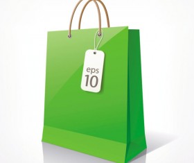 Color Paper Shopping bags design vector 02