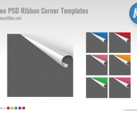 7 kind Curled Paper corner psd templates