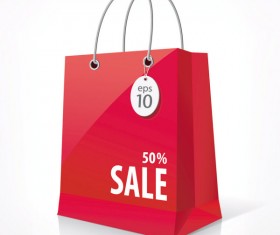 Color Paper Shopping bags design vector 03