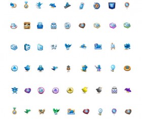 Different twitter icons set
