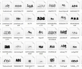 Delicate funny font set 01