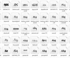 Delicate funny font set 03