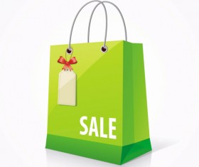 Color Paper Shopping bags design vector 05