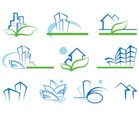 Real estate Building design elements vector 02