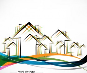Real estate Building design elements vector 06