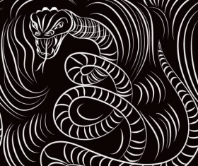 Set of Snake texture pattern vector 06