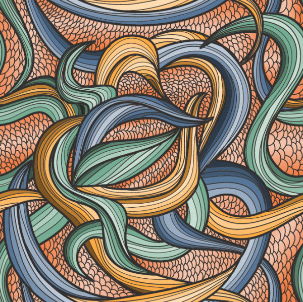 Set of Snake texture pattern vector 19