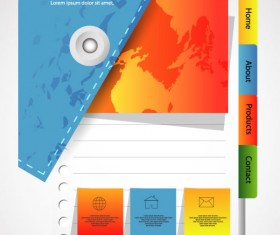 commonly color Label stickers vector set 02