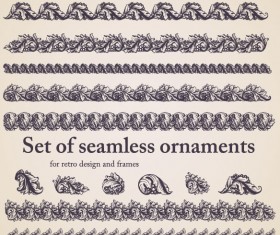 Vintage ornaments Frames with Borders design vector 03