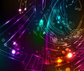 Abstract dynamic Light lines vector backgrounds vector 01