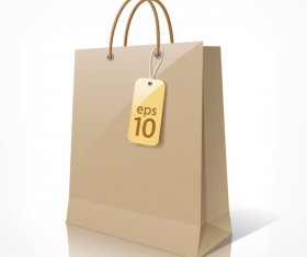 Color Paper Shopping bags design vector 01