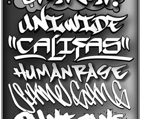 Creative graffiti font set 02