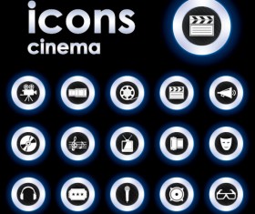 Bright Round icons design vector set 01