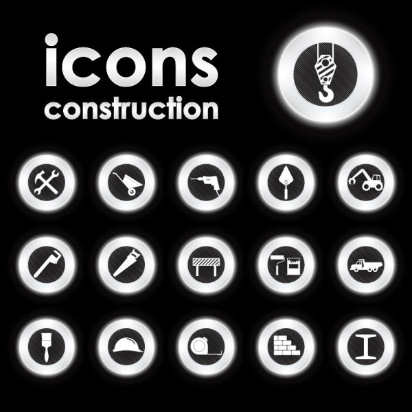 Bright Round icons design vector set 03