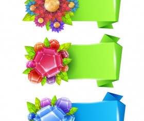 Flower with Origami banner vector