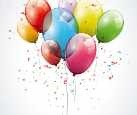 Color Balloon with Festival design vector 01