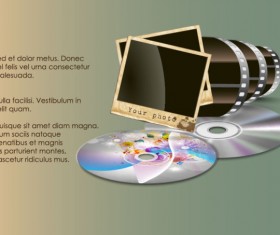 Vintage Film scrap banckground vector 03