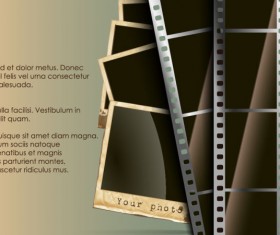 Vintage Film scrap banckground vector 04