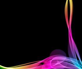 dynamic light lines vector background set 01