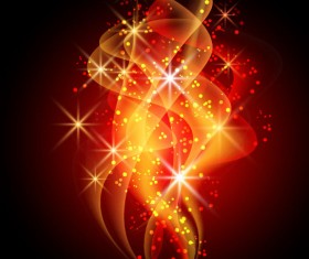 dynamic light lines vector background set 03