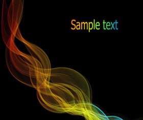 dynamic light lines vector background set 04