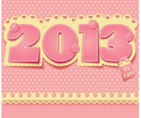 2013 Year design elements vector 01