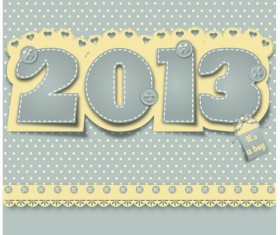 2013 Year design elements vector 02