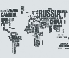 Alphabet with map vector
