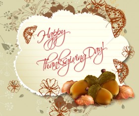 Autumn elements Greeting Cards design vector 03