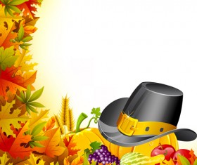 Autumn harvest elements vector background set 04