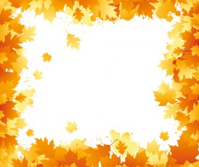 Autumn elements of Frames vector 01