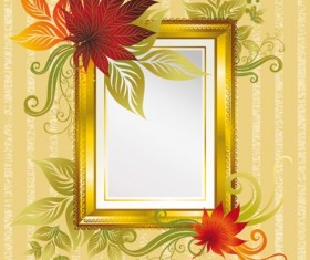 Autumn elements of Frames vector 02