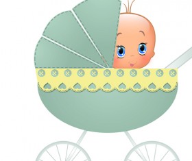 Cute baby cards design vector set 01