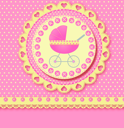 Cute baby cards design vector set 02