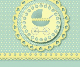 Cute baby cards design vector set 03