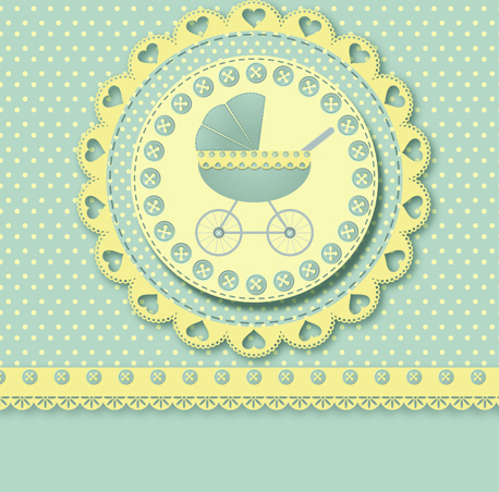 Cute baby cards design vector set 03