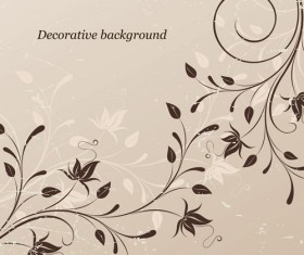 Elements of Floral decoration Background vector 02