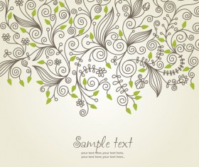 Elements of Floral decoration Background vector 04