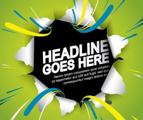 Set of Breaking elements vector backgrounds 01