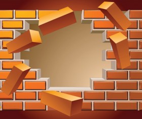 Set of Breaking elements vector backgrounds 02