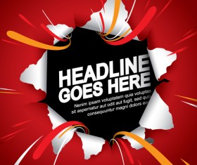 Set of Breaking elements vector backgrounds 05