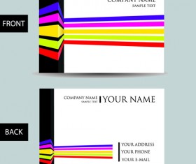 Set of Creative Modern Business Cards vector 01