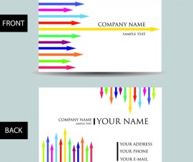 Set of Creative Modern Business Cards vector 02