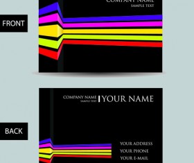 Set of Creative Modern Business Cards vector 03