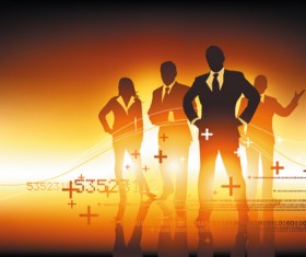 Elements of Business Team vector set 04