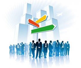 Elements of Business Team vector set 05