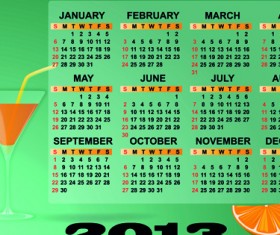 Set of Calendar 2013 design elements vector 01